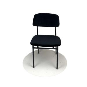 14KGS 770mm 0.12m3 Black Velvet Dining Chair