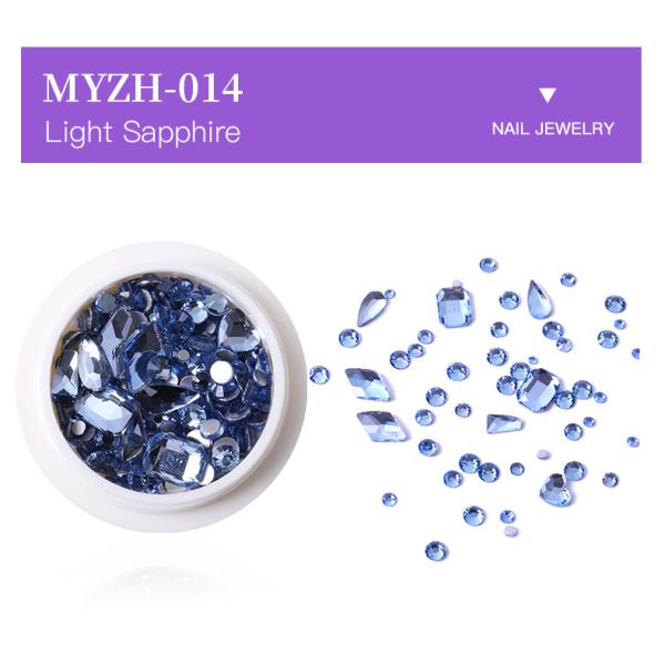 See Details Flat Bottom Mix Shape Glass Nail Diamond Rhinestones for Nail Art from Yiwu