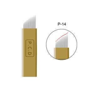 Gold 14 Pins Stainless Steel Permanent Makeup Needles