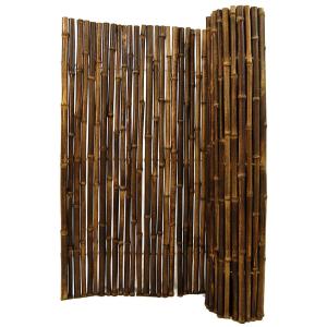 Natural 180cm 240cm Black Bamboo Fence For Garden Decoration Fencing Wall