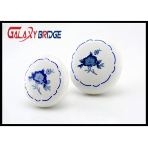 Black Kitchen Cupboard Ceramic Handles And Knobs 32mm Dia Round Porcelain