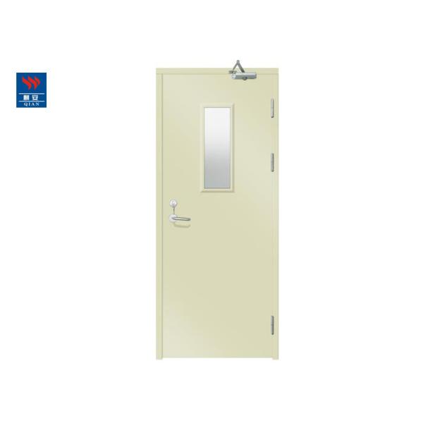 Galvanized Steel Fire Rated Doors 1000*2100*100mm With 6mm Glass