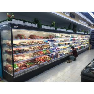 3.75M Long Open Display Fridge , Commercial Deli Display Fridge With EBM Fan