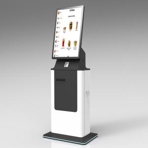 Floor Stand 27inch Self Service Touch Screen Information Kiosk with Ticket