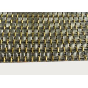 2m Brass Woven Architectural Metal Mesh Decoration Metal Cladding Corrosion