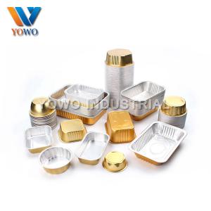 SGS 235ML Aluminum Foil Cupcake Cups With Plastic Lids