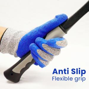Crinkle Latex Safety Gloves Cut Resistant Anti Vibration Gloves