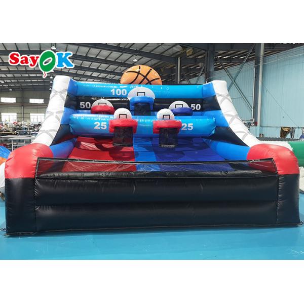 Inflatable Basketball Game 4x4x3mH Tarpaulin Inflatable Sports Games Kids