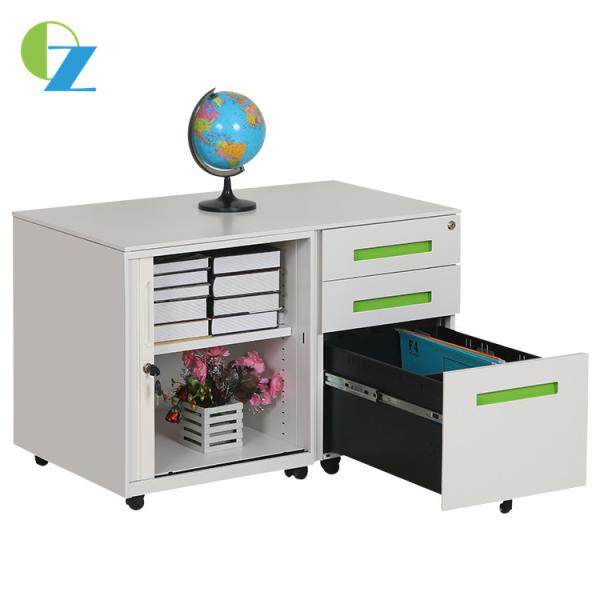 Buy Office Metal Mobile Tambour Caddy File Storage Cabinet With White Color at wholesale prices