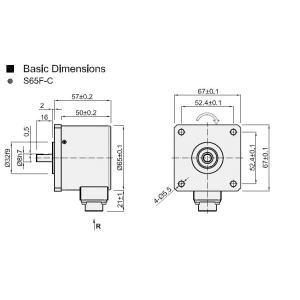 Flange 65*65mm 20000ppr 600rpm Solid Shaft Encoder