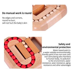 Educational Beech Wooden Flat Ball Game With No Burr