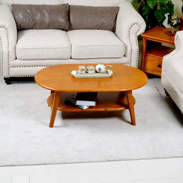 Buy Retro Oval NC Painting Rubberwood MDF Coffee Tables at wholesale prices