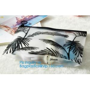 Custom waterproof pvc slider zipper wet bikini bag, zipper lock slider bag