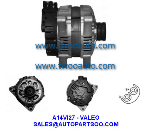 Buy A14VI27 A14VI42 SG15B016 - VALEO Alternator 12V 150A Alternadores at wholesale prices