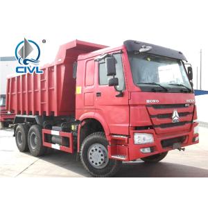 Sinotruk HOWO7 Red 336 Hp New Diesel Fuel Type Dump Truck With Q345 Steel Heavy