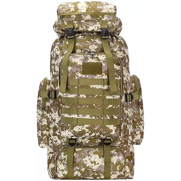 BSCI Nylon Camo Hiking Backpack 75L Travel Camping Backpack Men Women