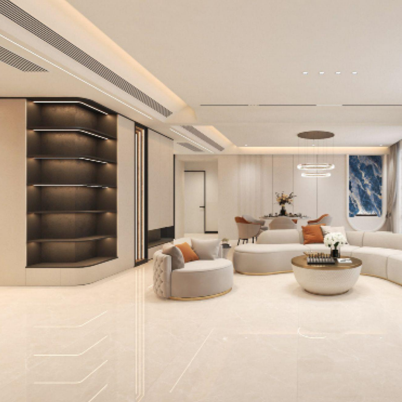 China Modern Porcelain Tile with Marble Cement Mix Design Easy to Clean and Matching Grout for Contemporary Spaces on sale