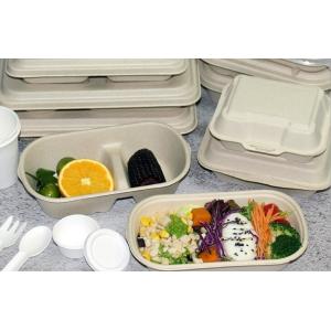 1000ml Single And Double Grid Disposable Wheat Straw Paddle Degradable Lunch Box