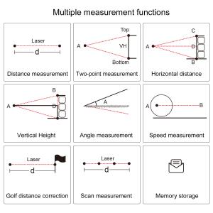 450mHigh Precision Telescope Rangefinder Scopes Golf Range Finder Distance Meter