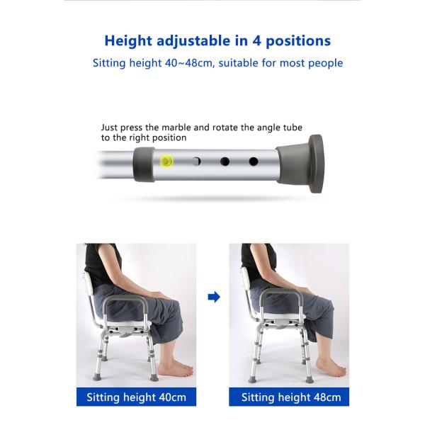 Portable Folding Shower Seat For Elderly Long Lasting Heat Insulation