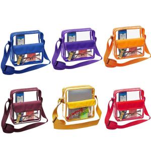 Customized Logo Clear Crossbody Purse Bag Letter Patches Available Stadium