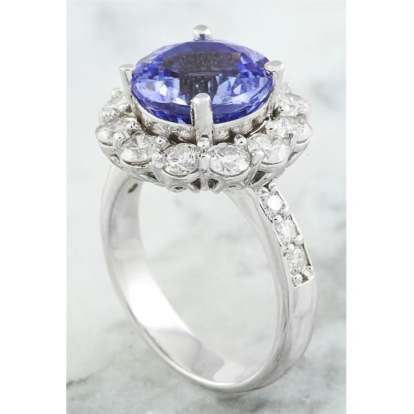 Jewelers Club 1/4 Carat T.G.W. Tanzanite And White CZ Accent Sterling Silver Ring