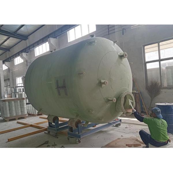 2000mm*3520mm Horizontal Frp Softener Water Tank Cylindrical Cross Wound