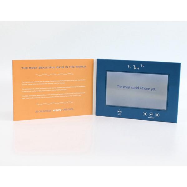 Digital LCD Video Brochure 7 Inch Screen 1024 * 600 Resolution For Advertisement