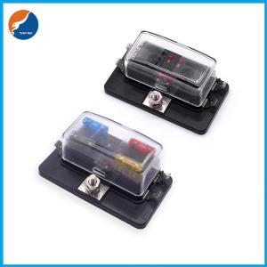Button Pom 4 Poles ATO ATC Automotive Car Blade Fuse Block With Copper Connect