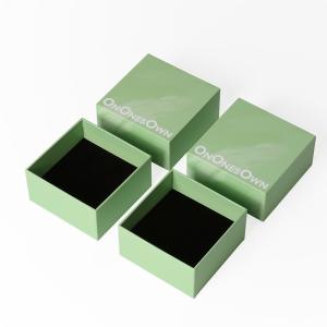 Quality Custom Logo Rigid Paper Cardboard Jewelry Gift Box with Lid and Base Foam Insert for sale