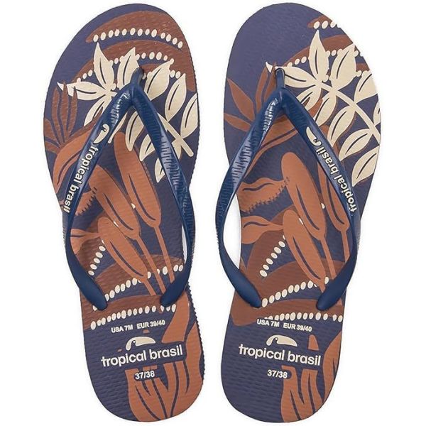 Lightweight Palm Leaves Print Flip Flop Sandals Womens Custom Logo