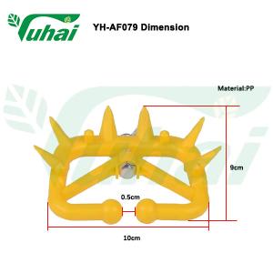 Yellow Green Plastic Calf Weaner , 12.2*8.7*3.3cm Size Cattle Weaning Nose Rings
