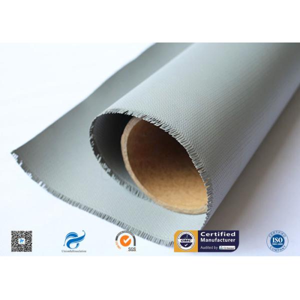 Double Sides Grey Silicone Rubber Coated Fiberglass Fabric E Glass Satin Weave