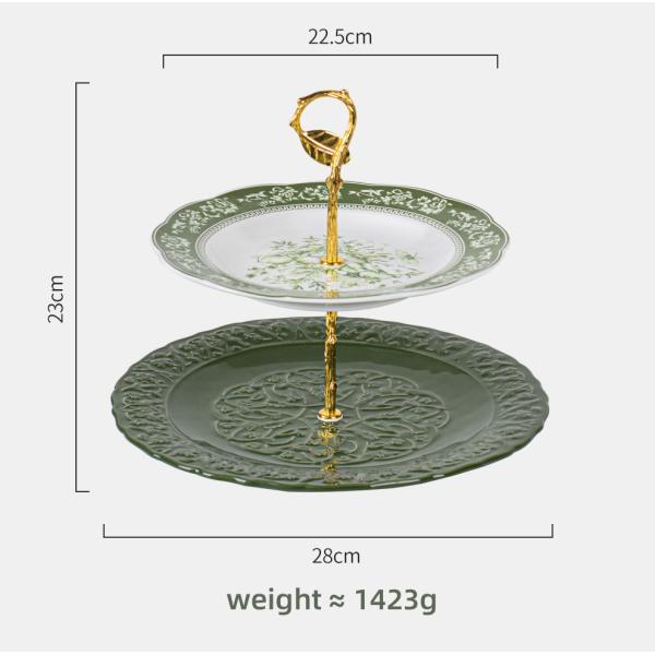 Other Volume Creative Ceramic Cake Stand 2 Tier Designer For Party Dessert Stand