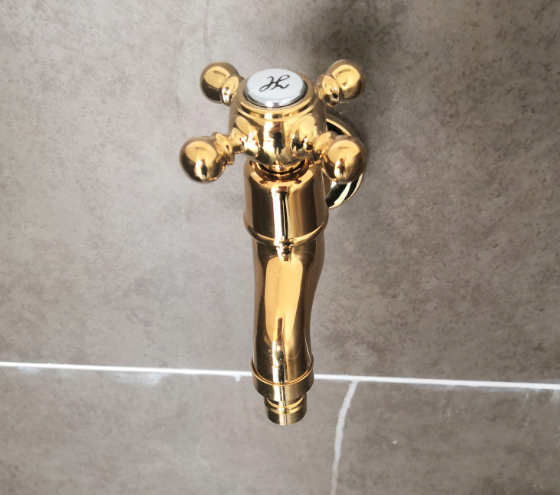 Antique Brass Bibcock 4point ODM Outdoor Faucet Garden Tap