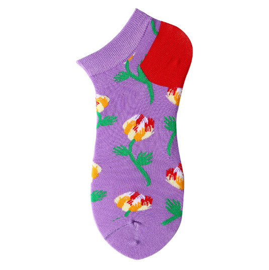 Buy Wholesale Custom Fashion Cartoon Cute Cotton Ankle Women Socks at wholesale prices