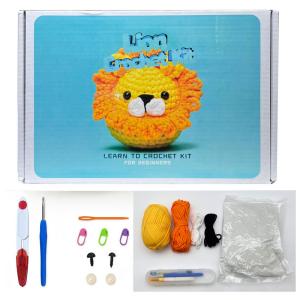 Milk Cotton Cute Lion Crochet DIY Kit Seven Craft Hand Knitting Fun Kit