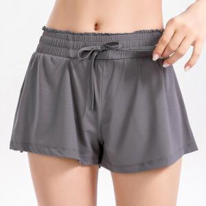 Oem Factory Manufacturer Custom Logo High-Waist Loose Shorts Women Breathable