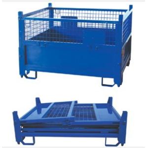 China Warehouse Folding Steel Stackable Wire Mesh Pallet Box