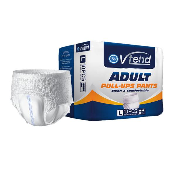 Buy Soft Nonwoven Fabric Adult Pull Up Underpants for Women Max Absorbency Printed Diapers at wholesale prices