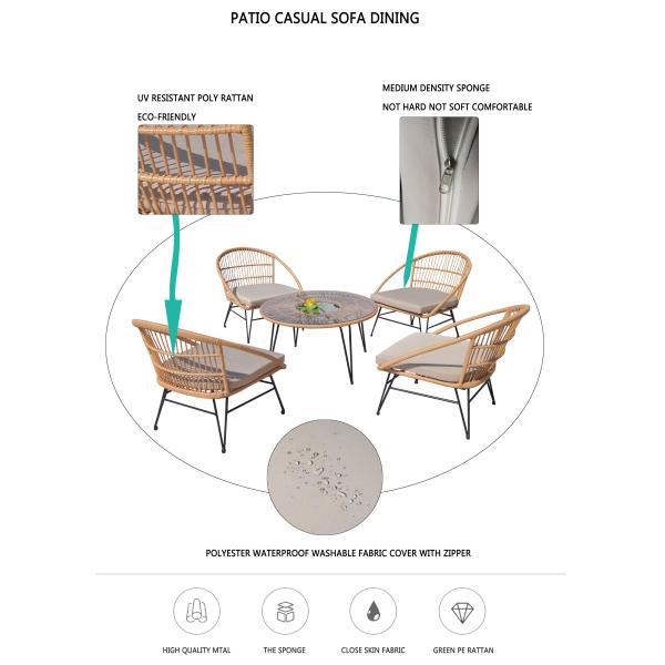 Pe Rattan Furniture Dining Tables And Chairs Craftsmanship Woven Coffee Table Chair Sofa