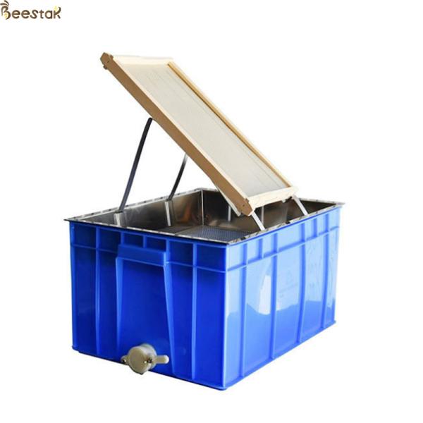 Stainless Steel Mini Honey Comb Frame Shelf 52*41.5*12cm Blue Square Beekeeping Frame Holder