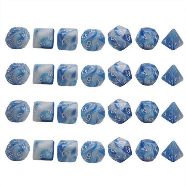 Buy Blue Marble Natural Resin RPG Dice Character Plays Hand Made at wholesale prices