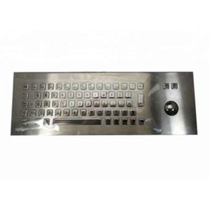 Movable Metal Mechanical Keyboard With Trackball , Dust Proof Stainless Steel
