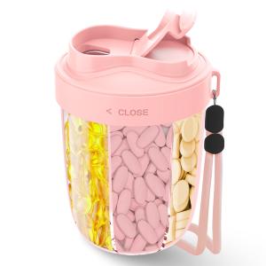 Quality Polyethylene Portable Pill Organizer Perfect for Food Contact Available in Black Beige and Pink for sale