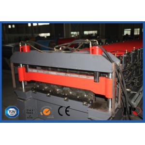 Blue Color High Strength Metal Deck Roll Forming Machine Big Wave Length
