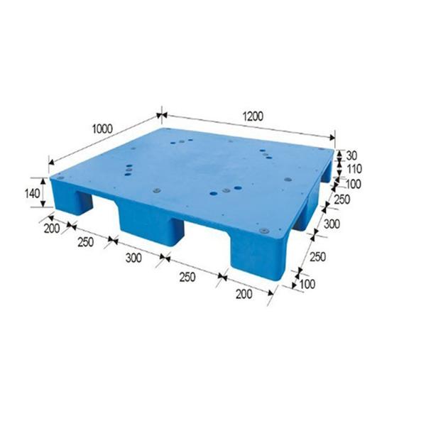 Buy Single Side Nestable Plastic Pallet 120*120cm Polyethylene Plastic Skids at wholesale prices