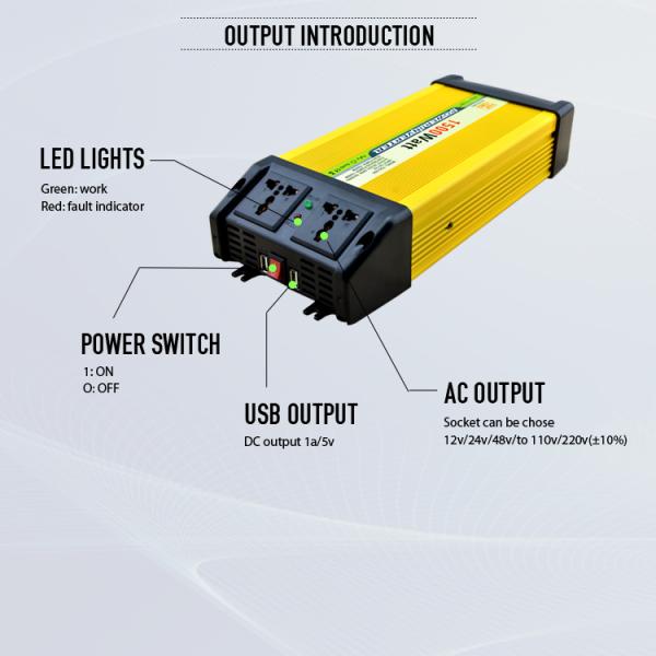 HANFONG Manufacturer Factory 1.5kw series pure sine wave low frequency power inverter 1500Watt