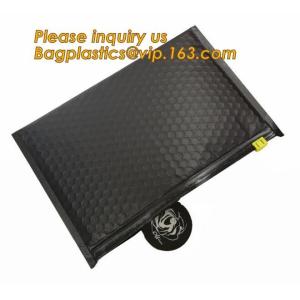 Slider padded grip seal Black matt bags, air bubble bag with slider zipper, anti