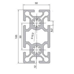 T-Slot & V-Slot 50 Series Aluminum Profiles -10-50100